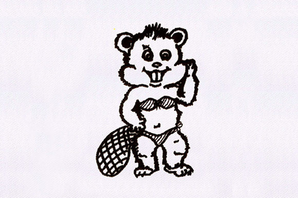 Beaver Girl: A Charming Woodland Embroidery Design for Personalized Gifts