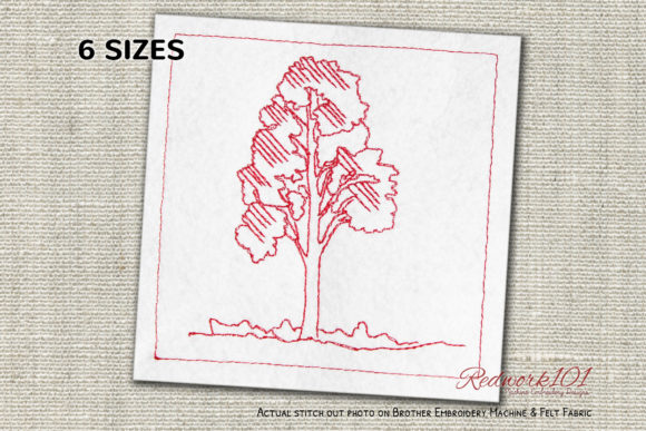 Birch Tree Redwork: A Small Business Embroidery Review