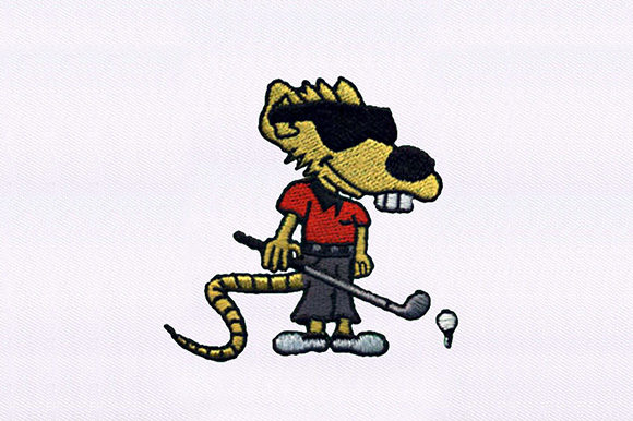Bucktooth Rat Golfer Design
