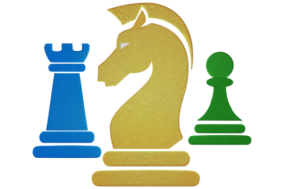 Chess Pieces: A Smart, Sleek Embroidery Design for Craft Fairs