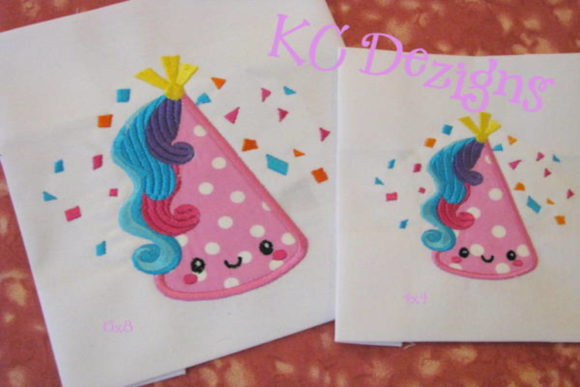 Cute Unicorn Birthday Hat Applique