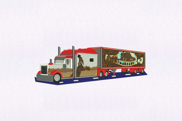 Scenery Truck: A Charming Embroidery Design for Meaningful Gifts