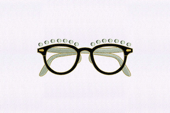 Transparent Sunglasses Embroidery Design